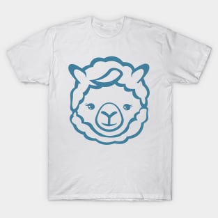 Simple cute kawaii llama face for llama lovers T-Shirt